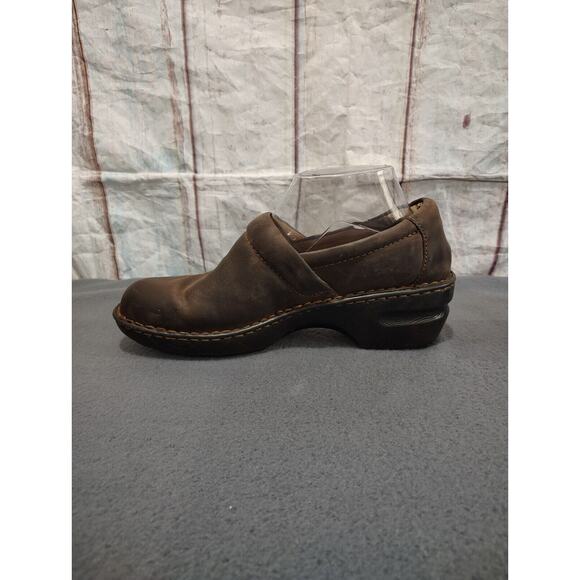 Born BOC Peggy Chocolate Oiled Leather Clogs C45723 Women's Size 10 M - Picture 6 of 11
